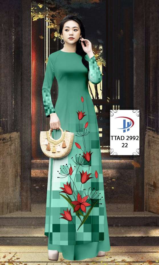 Vải Áo Dài Hoa In 3D AD TTAD2992 57